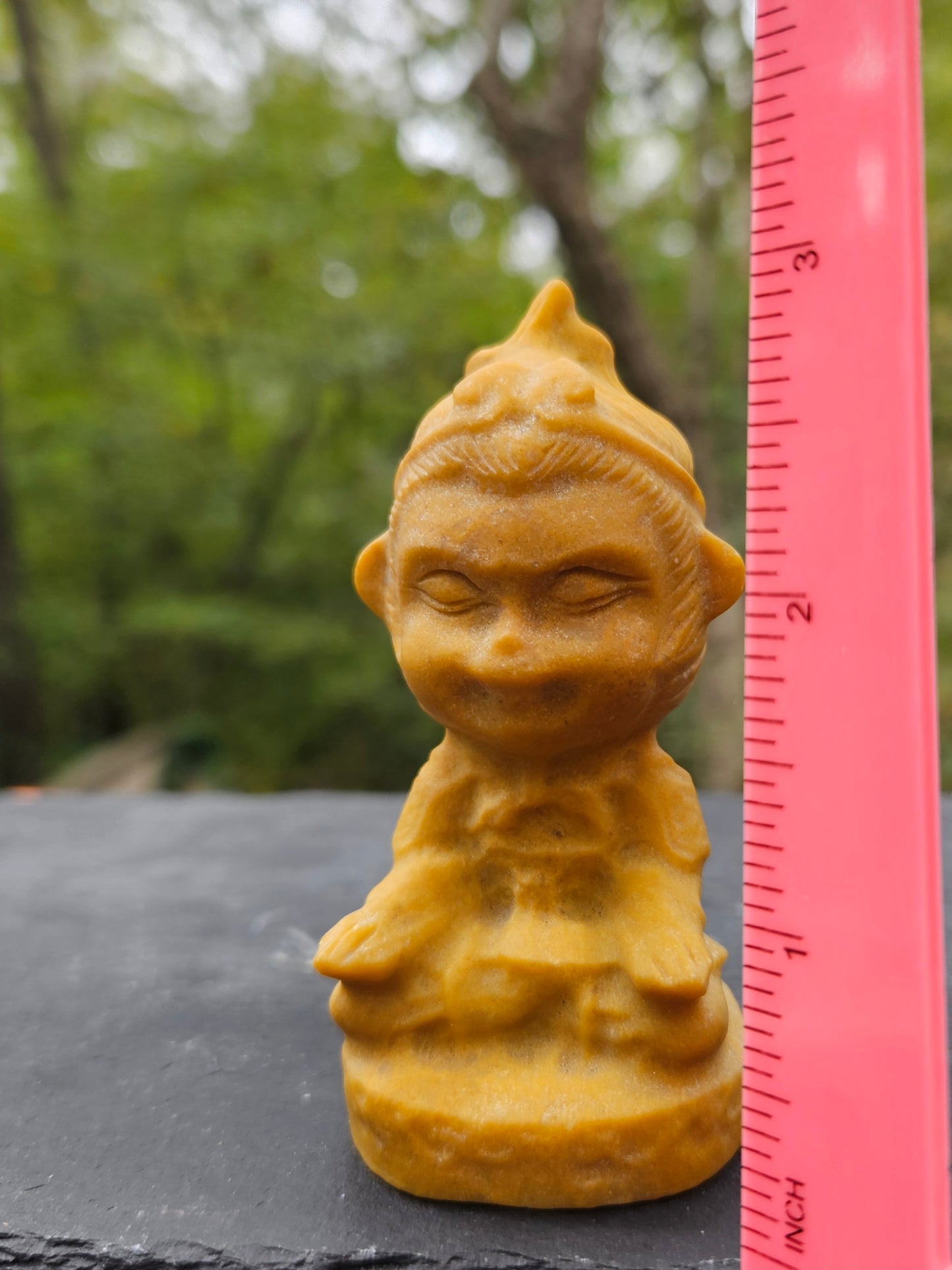 Unique Yellow Jasper meditative carving 😍